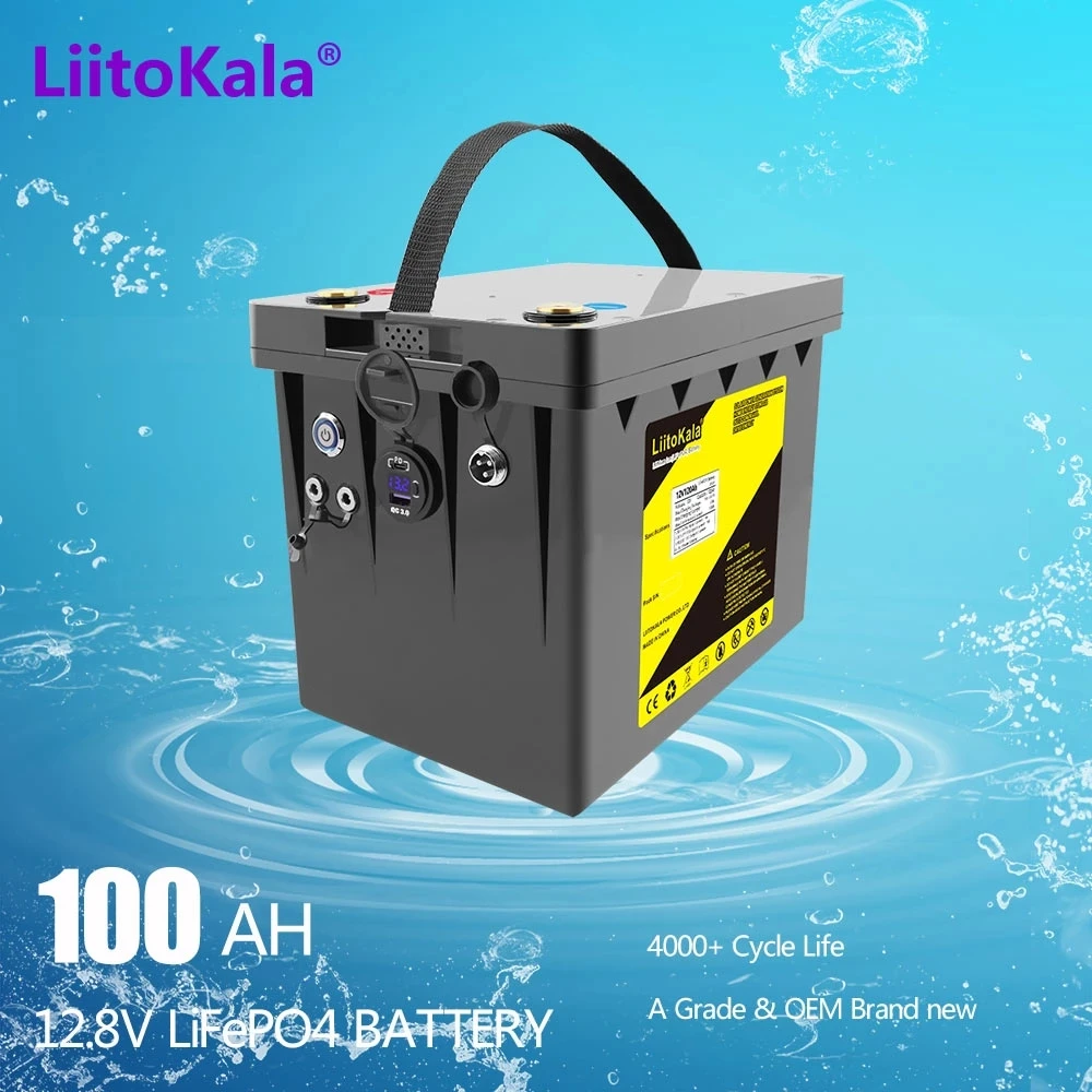 Liitokala 12.8V 100Ah 120Ah Lifepo4 Batteria Power Bank 12V Batterie Ricaricabili Batteria Per Uscita Rv Outdoor/5V/12V