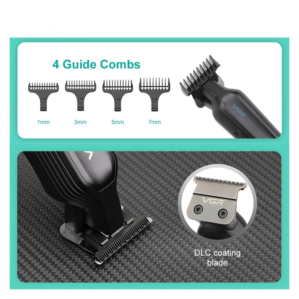 ماكينة تشذيب شعر للرجال قابلة لإعادة الشحن باستخدا...