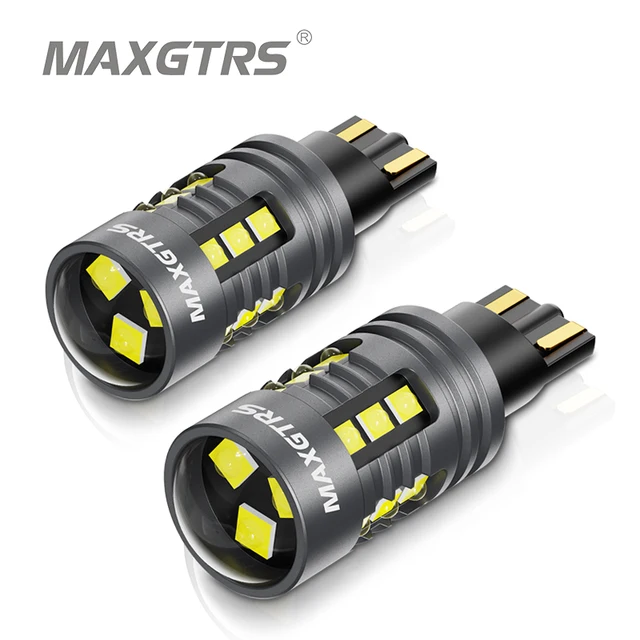 2pcs W16W T15 LED Bulbs Canbus Error Free LED Backup Light T16 921 912 W16W LED Bulbs Car Reverse lamp 6500K White 12V Lens 1