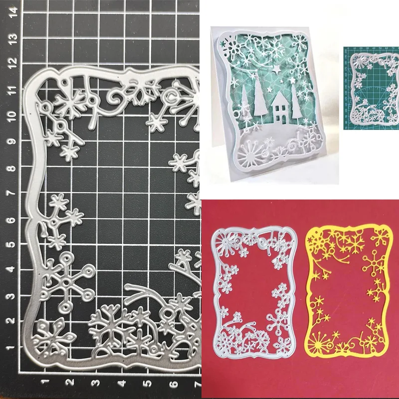 

Christmas Snowflake Frame Metal Cutting Dies for DIY Scrapbooking Album Paper Cards Decorative Crafts Embossing Die Cuts