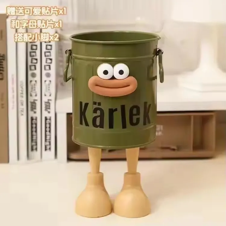 منظم/علبة تخزين كرتونية بأرجل | سلة تنظيم معدنية (...