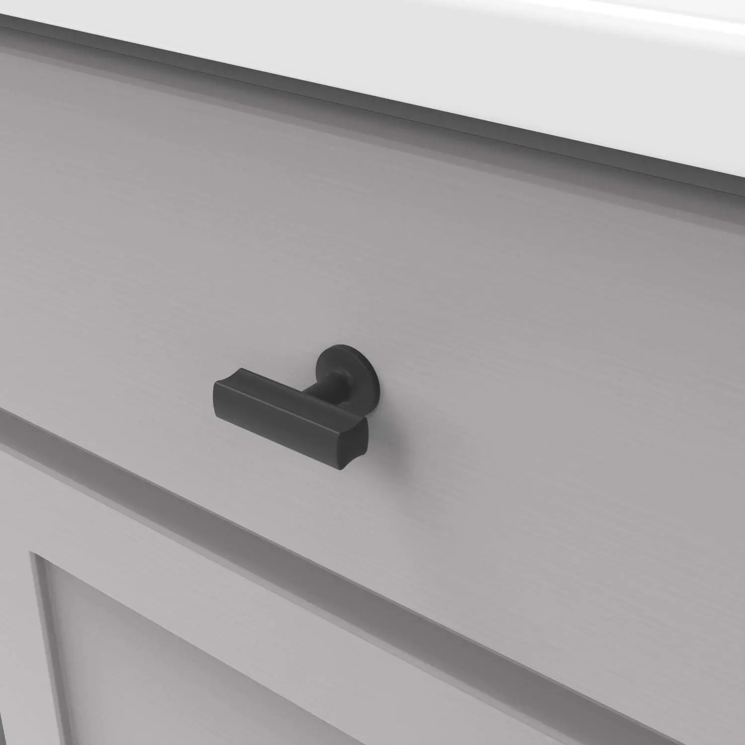 Kitchen Cabinet Knobs,Quality Drawer and Dresser Knob, Handle Pulls for Cabinet Doors, Bathroom Drawers,1-15/16 Inch,Matte Black