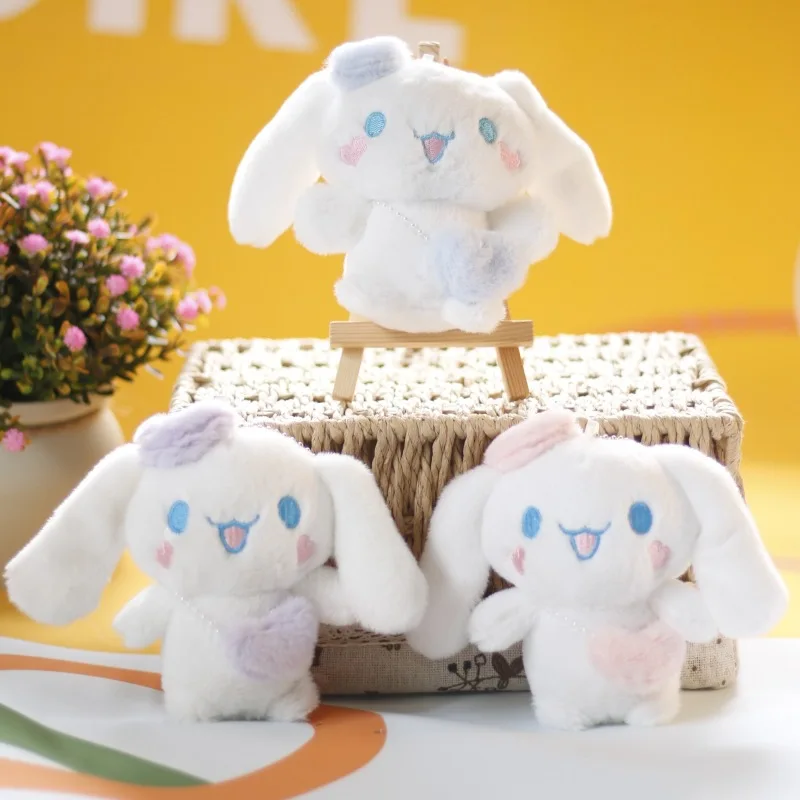 

Брелок Sanrio в рулоне корицы, Женская плюшевая игрушка в виде животного, плюшевый брелок для детей, школьный брелок для рюкзака, милый брелок