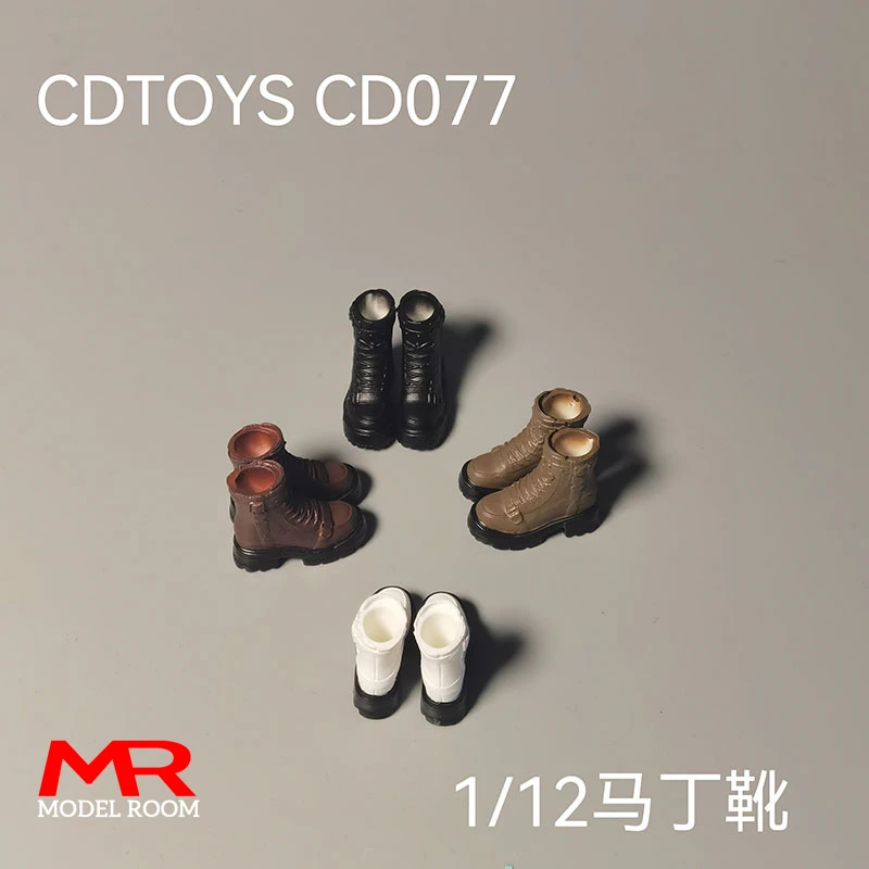 CDtoys CD049 CD077 1/12 스케일 펑크 오토바이 스타일 부츠 솔리드 슈즈 모델 6인치 솔저 탈부착 가능한 발 액션 피규어 바디용