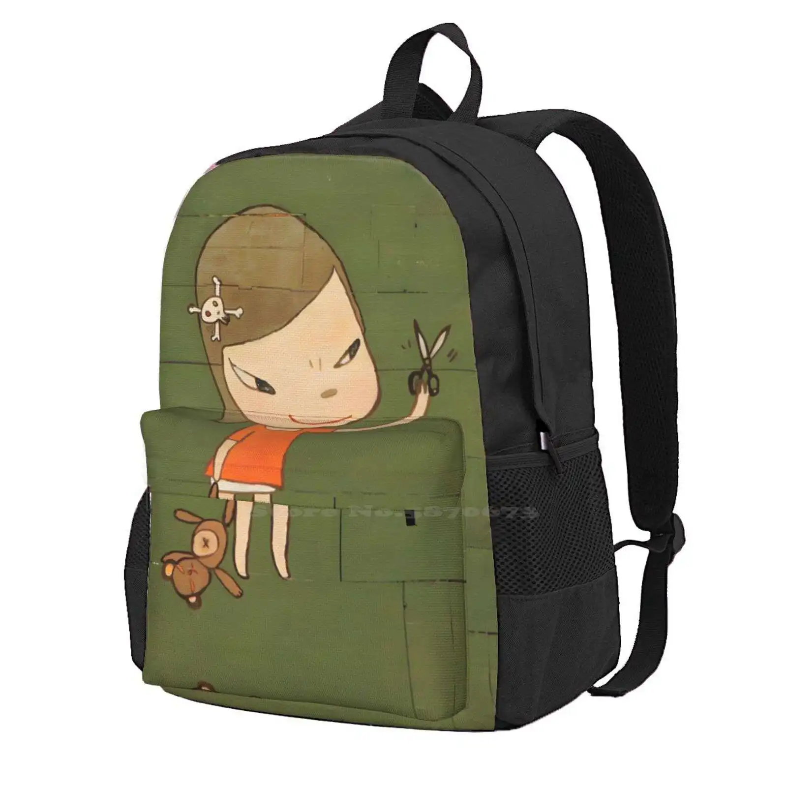 

Yoshitomo Nara-Real One Women Men Teens Laptop Travel School Bags Yoshitomo Nara Art Yoshitomo Nara Ashtray Lacma Nara Nara