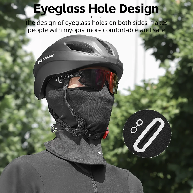 WEST BIKING Autumn Winter Windproof Warm Headgear Cycling Full Face Mask Helmet Liner Running Cycling Balaclava Head Cover Cap 6