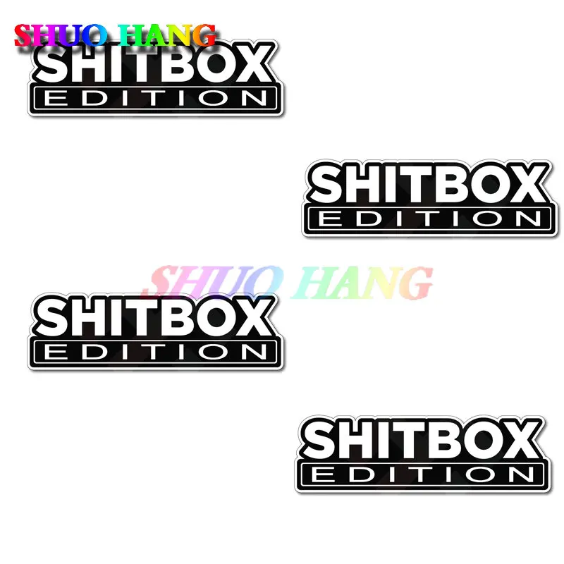 Стикер Shitbox Edition 4x4, бампер для окон, виниловые Аксессуары для автомобилей, грузовик, гоночный, строительный ПВХ