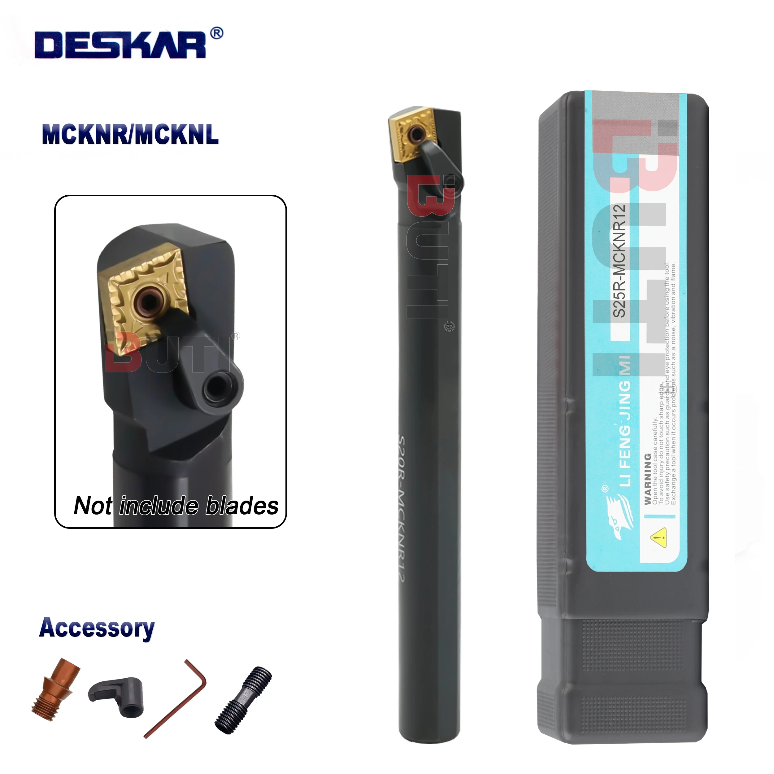 DESKAR 100 % Original-Werkzeugträger MCKNR MCKNL S20R-MCKNR12 S25S-MCKNR12 25 mm interner Tunring-Werkzeughalter Bohrstange verwenden CNMG12