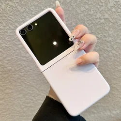 Korean Cute Pure Color Big Screen Liquid Phone Case - Stylish Girl Gift Bumper Cover for Z Flip 8 (Light Pink)
