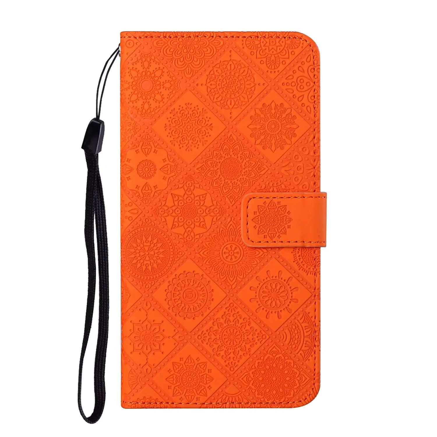Ethnic Style Leather Flip Stand Wallet Case Cover