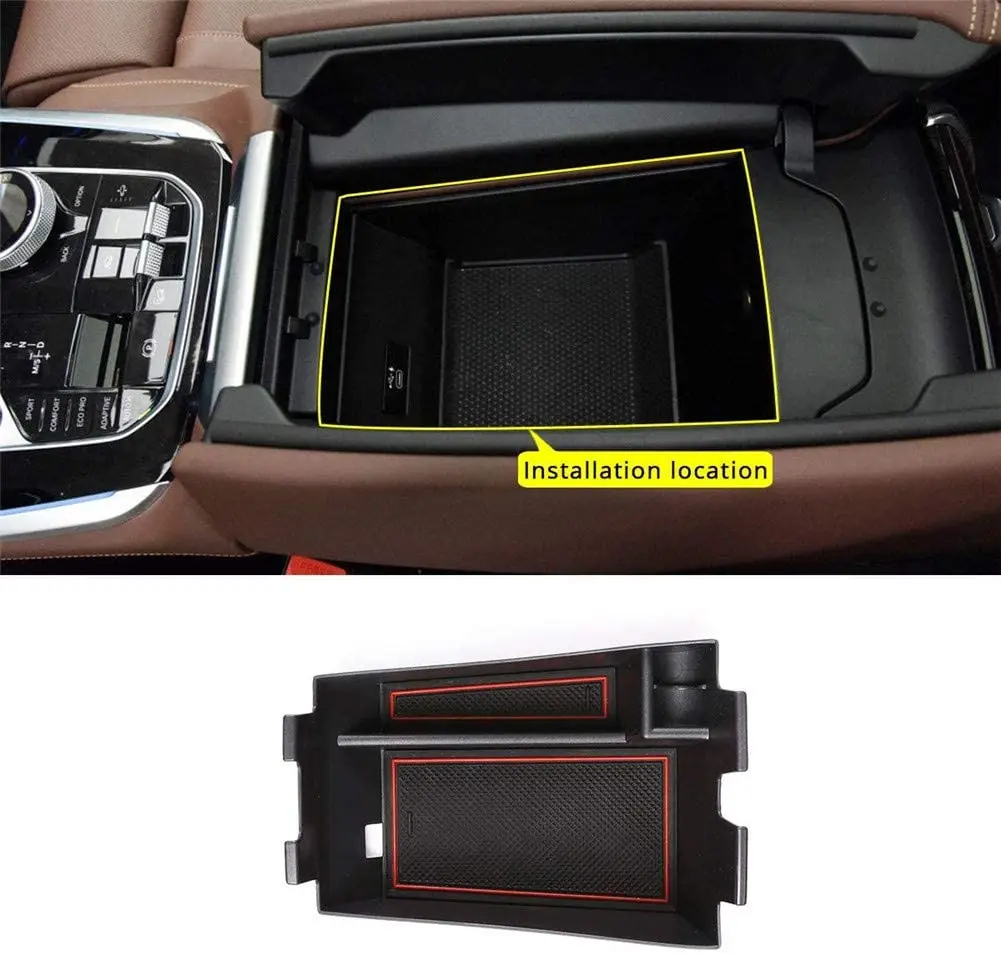 

For BMW X5 G05 X6 X7 GO7 2019 2020 ABS Car Center Console Armrest Storage Box