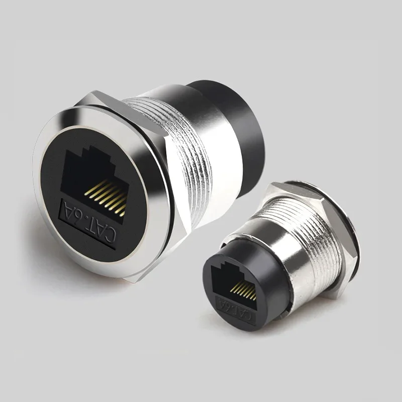 High-Speed CAT6A Ethernet RJ45 Metal Connector Socket