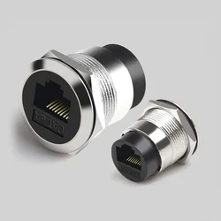 High - Speed CAT6A Ethernet RJ45 Metal Connector Socket (Silver)
