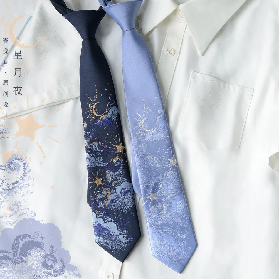 Moon Ties Anime Cosplay JK Uniform Lolita Student Men Women Harajuku Kawaii Tie Gift Clothing Prop Accessories