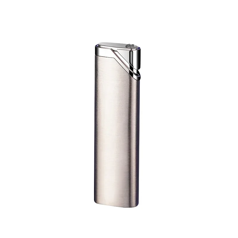Butane Gas Lighter Cigarette Lighter Metal Long Strip Inflatable Lighter Durable Refilled Windproof Lighter Gas Butane Smoking Accesoires Gadgets for Men Encendedor