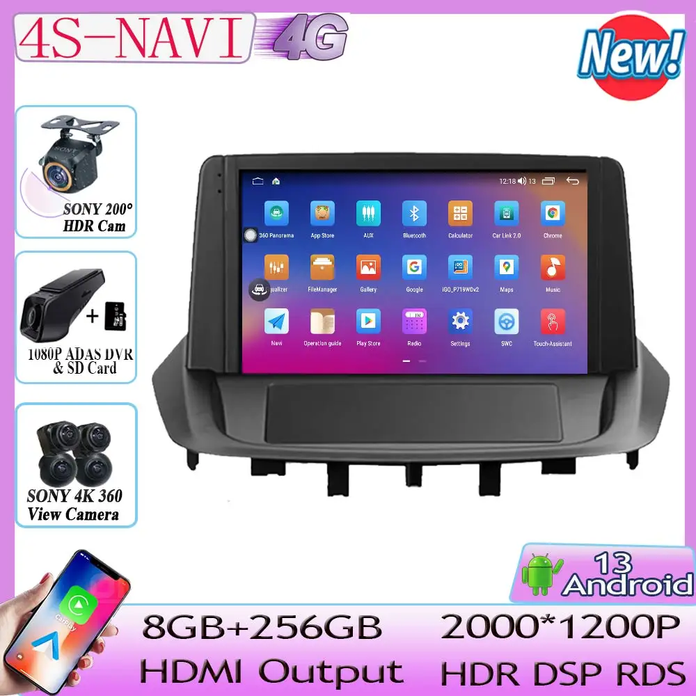

7862 CPU Android 13 For Renault Fluence 1 2009 - 2017 Car Radio Stereo unit multimedia player navigation GPS No 2din DVD 5G WIFI