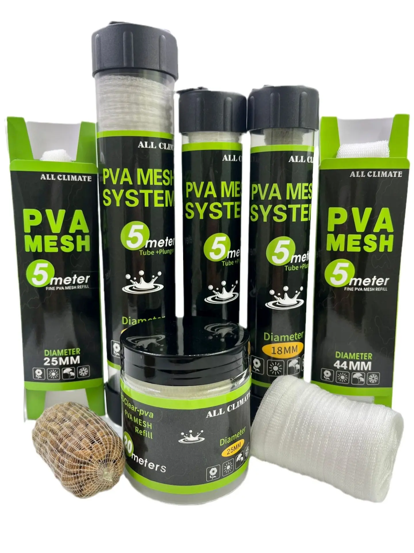 

20M All Climate Soluble PVA Mesh Refill Carp Fishing Feeder Lures Rig Hook Bait Wrap Bags Fishing Accessories