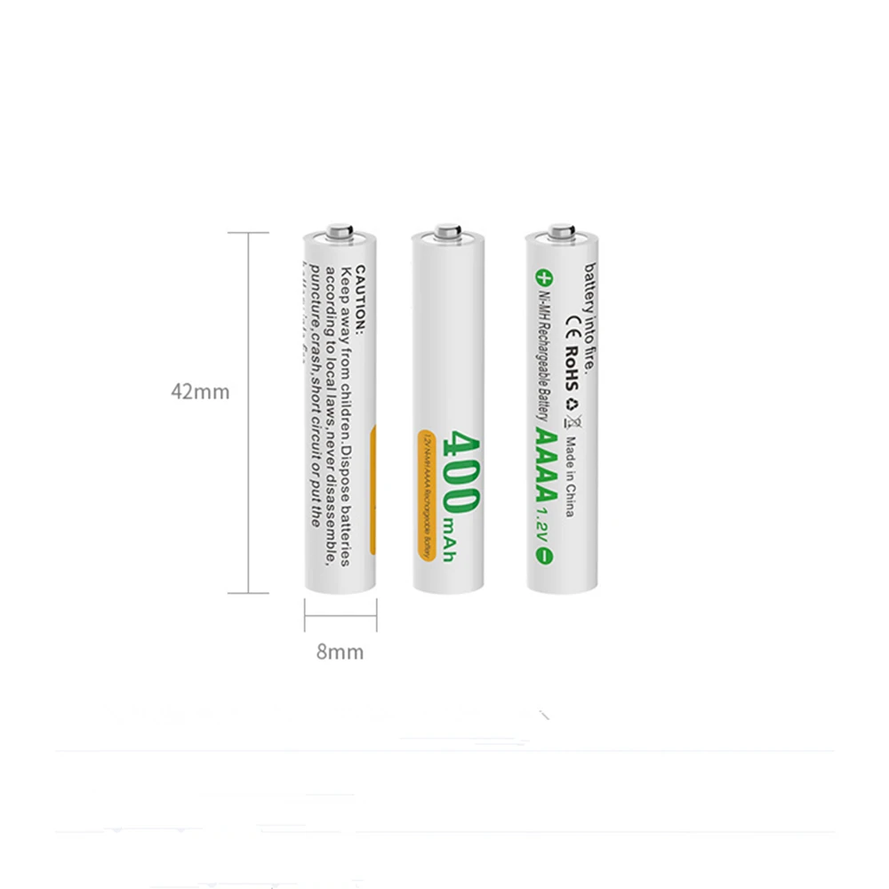 2pcs/lot 1.2V 400mAh AAAA Rechargeable Battery Stylus AAAA Ni-MH Rechargeable Battery