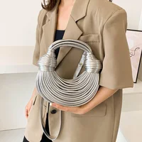 MOODS Luxury Evening Purses For Women Golden Noodle Knot Design Dinner Party Clutch Bag 2023 Luxury Designer Purses And Handbags - Image 6