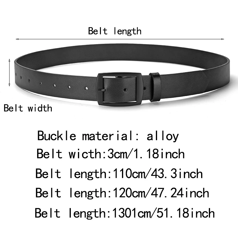 2pcs New Men's Metal Buckle Belt, A Simple And Stylish Decorative Belt, Paired With Jeans, Is The Best Choice For Gift Giving