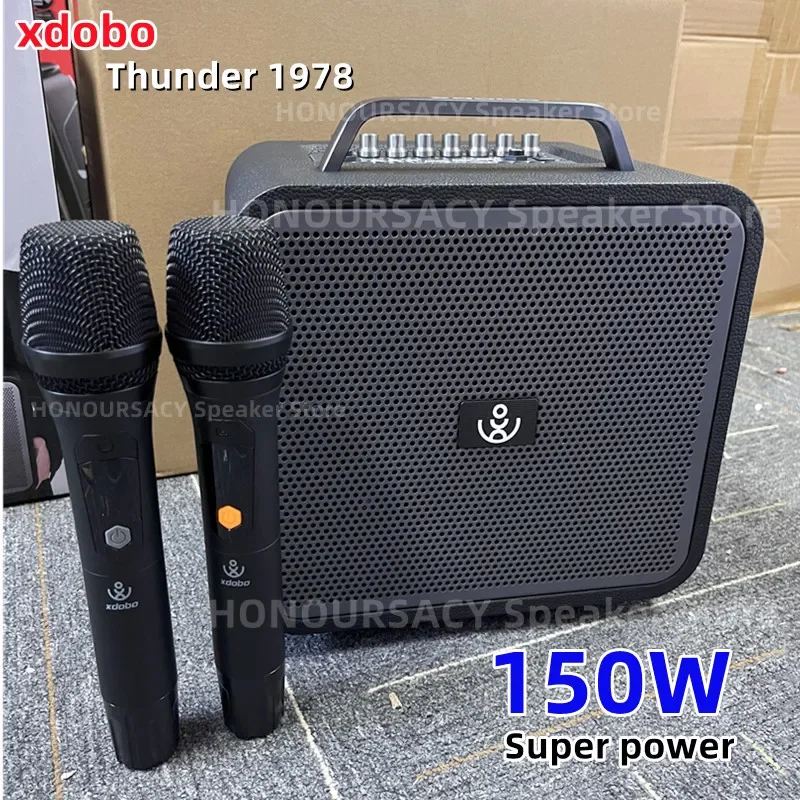 

XDOBOThunder 1978 150 Вт Супер Мощный Bluetooth караоке-динамик Портативный 360 стерео сабвуфер домашний наконечник музыкальный инструмент динамик