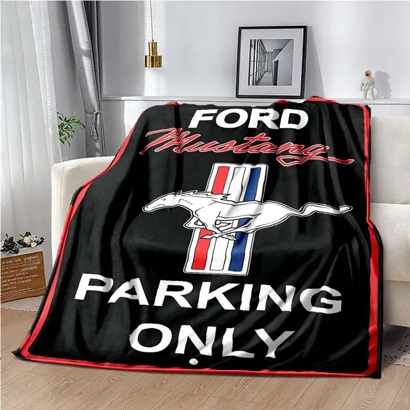 Mustang Blanket Lightweight Quilt Keep Warm Fabric Cute Blanket Bed Sofa Home Office Available in all seasons 2