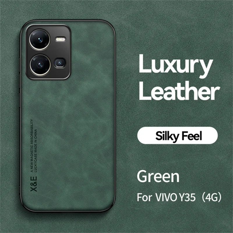 Leather Back Case with Metal Plate Holder and Magnetic Car Mount Compatibility