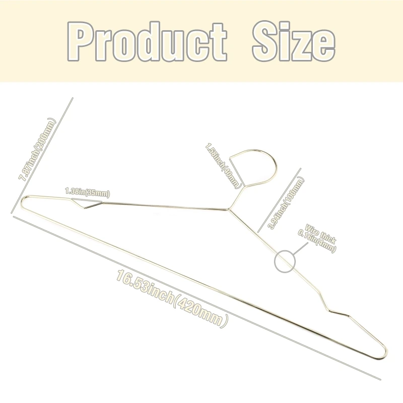 10 Pcs Heavy Duty Metal Hangers with Notches Clothes Coat Suit Shirt 6