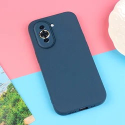 Premium Sand Matte Shockproof Silicone Protective Case - Soft Full Coverage Phone Shell for Nova 10 Youth (Blue)