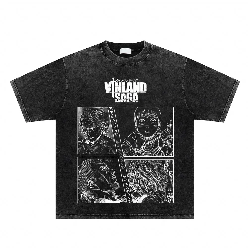 

Женская летняя футболка с рисунком в японском стиле, хлопковые футболки в стиле хип-хоп, Промытые Ретро футболки с коротким рукавом, футболка оверсайз