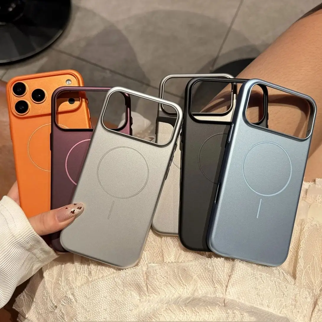 Official Orange Magnetic Frosted Hard Phone Case with Magsafe Wireless Charging Compatibility