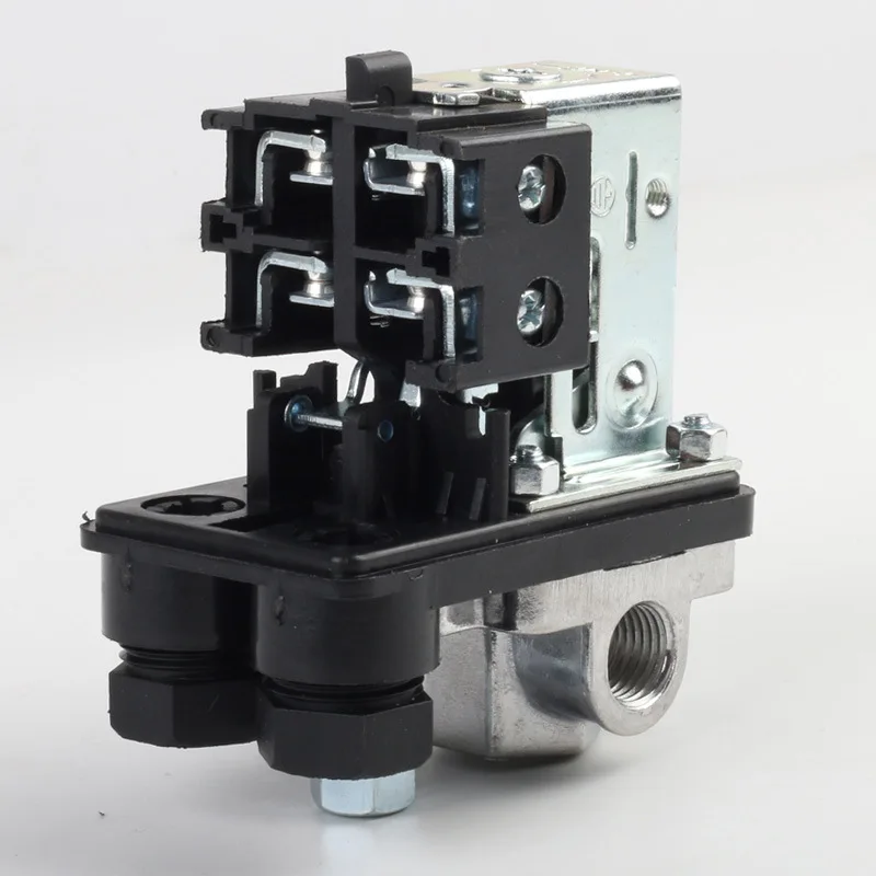 Portable Air Compressor Pressure Switch 175PSI 220V 15A 4 Port Miniative Tire Inflator Pump Control Valve Heavy Duty Car Repair