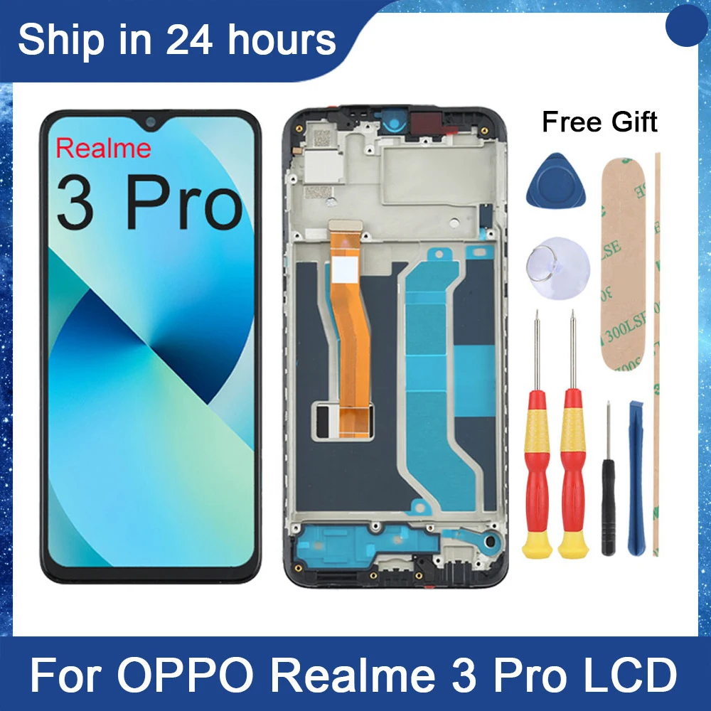 AiNiCole 6.3'' For OPPO Realme 3 Pro LCD Display Touch Screen Digitizer Assembly OPPO Realme X Lite LCD Screen Replacement