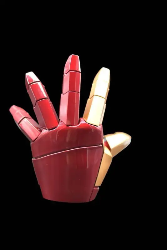 NUEVO Mk43 1:1 Avengers Marvel Iron Man Guantes de brazo brillante Cosplay Accesorios de actuación Figura usable Juguetes Muñecas Regalos