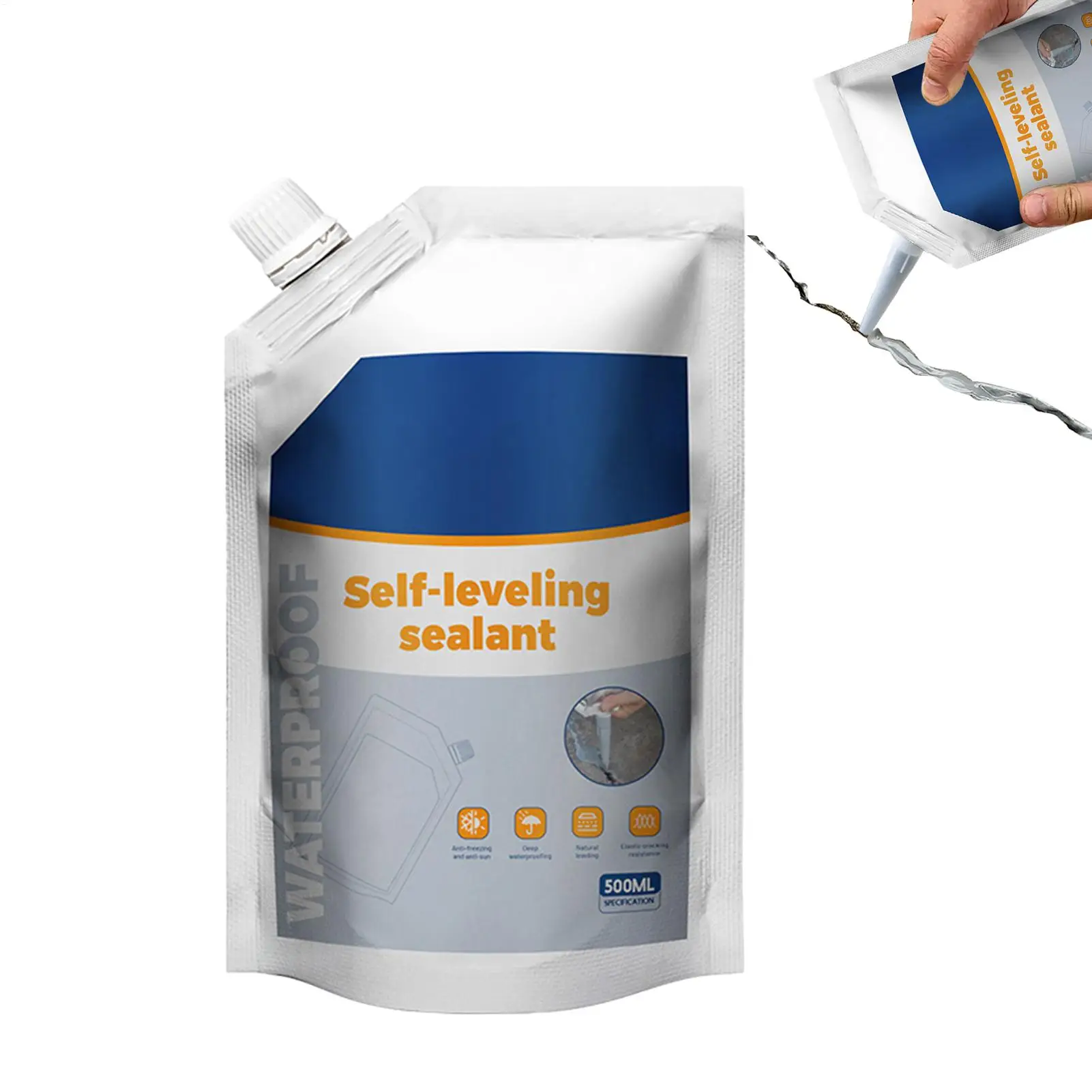 Liquid Concrete Crack Filler 500ml Waterproof Crack Sealant for Cement Quick Drying Bonding Agent Penetrating for Driveway Roof