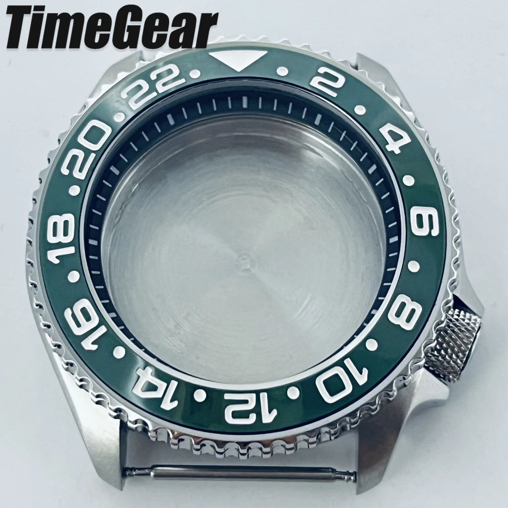 Sleek Black Ring Watch Case with Sloping Bezel and 3.8 Crown
