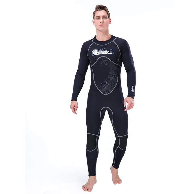 3MM Neoprene Men Keep Warm Waterproof Snorkeling Diving Suit Scuba Long Sleeve UnderWater Hunting Spearfishing Swim Surf WetSuit