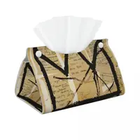 Custom Crown By Jean Michel Basquiats Tissue Box Cover Rectangular PU Leather Graffiti Art Facial Tissues Holder for Home 1