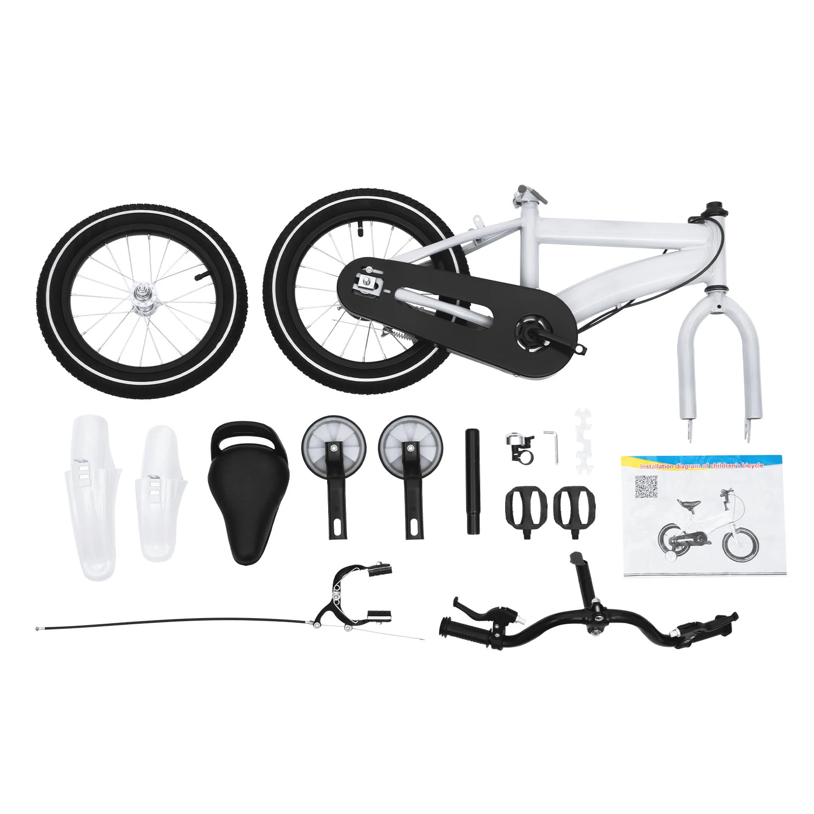 14 Inch Kids Bike Upgraded Kids' Bicycles with Training Wheels Children's Bicycle for 3-6 Years Old Adjustable Height