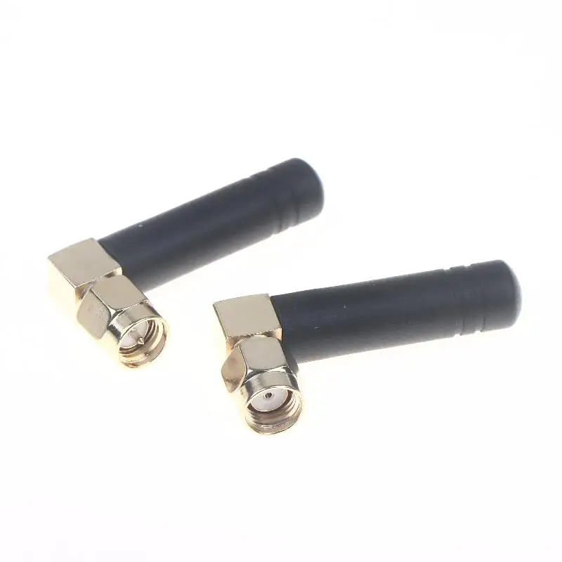 2Pcs 오른쪽/벤드 앵글 2.4G 초소형 미니 WiFi 안테나(2/3DBI 게인 및 마더보드 모뎀용 SMA 남성/여성 커넥터 포함)