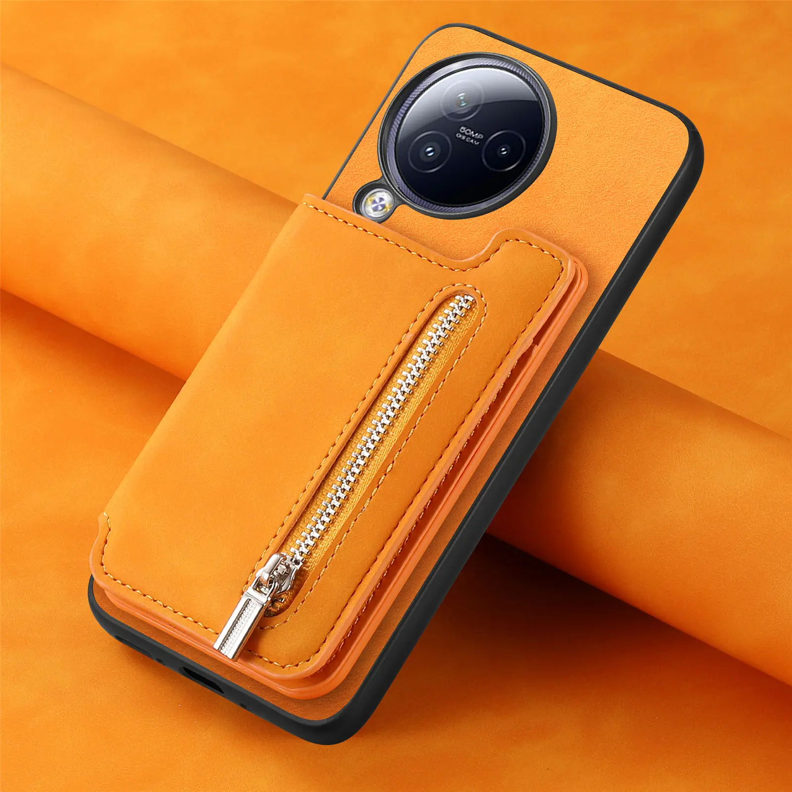 2 in 1 Removable Zipper Cards Solt Magnetic Leather Wallet Case For Xiaomi Redmi Note 13 Pro Plus 12 13T POCO X6 14 Ultra Cover_voghion.com