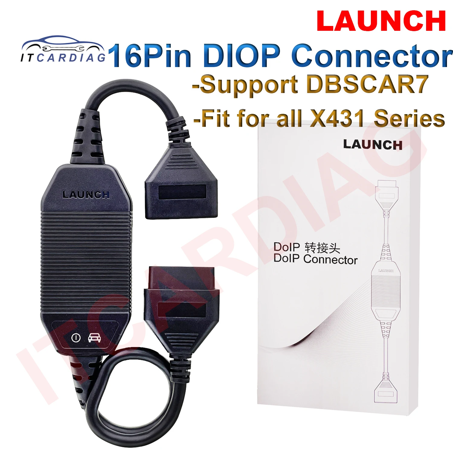 Avvia X431 Doip Connector Adapter Code Reader 16Pin Diop Cable Scanner Diagnostico Per Auto Per X431 Doip Dbscar Vii Dbscar7