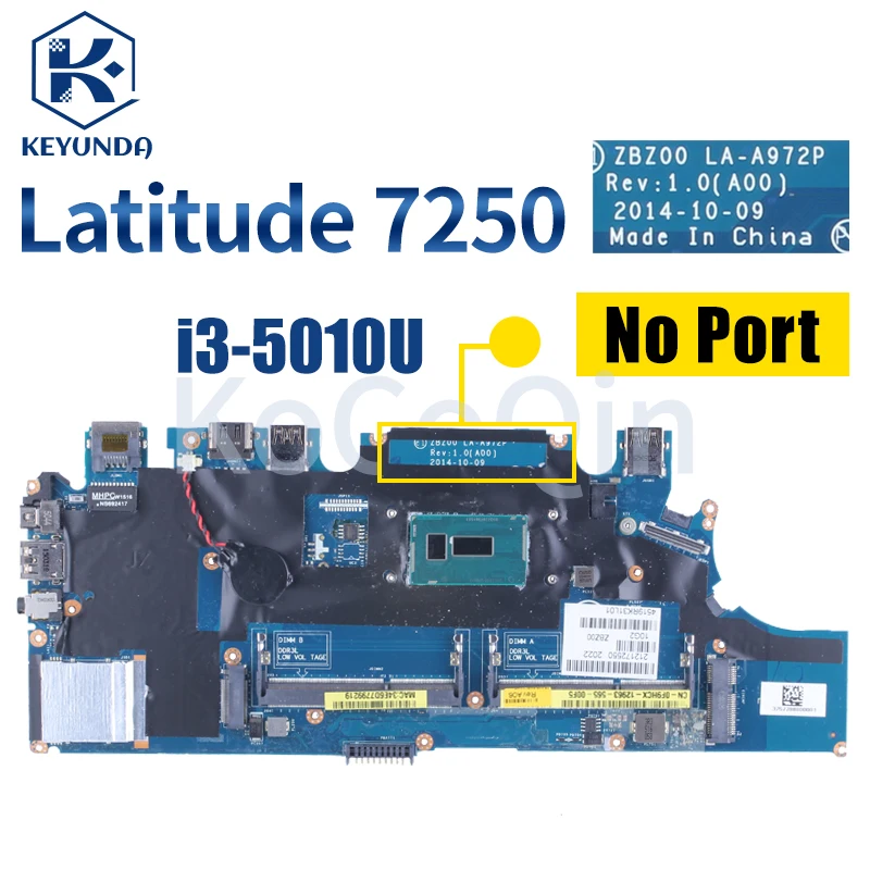 Placa-mãe do Portátil para Dell Latitude La-a971p La-a972p Dell Latitude E7250 7250 0tphc4 0g9cnk 08389n i3 i5 i7 5ª Geração Cpu - Imagem 5