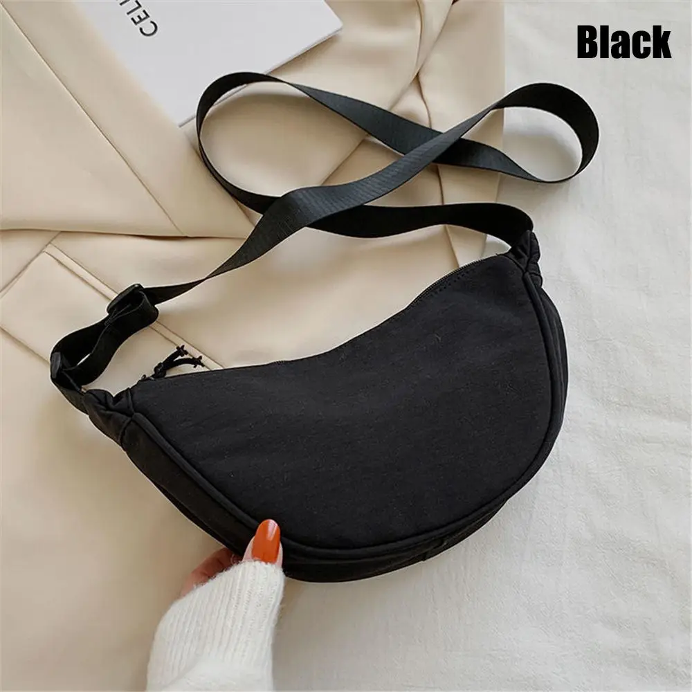 Orange Nylon Crossbody Bag For Women Fashion Portable Casual Hobos Chest Bag Underarm Bag Students Shoulder Cross Body Bag 8