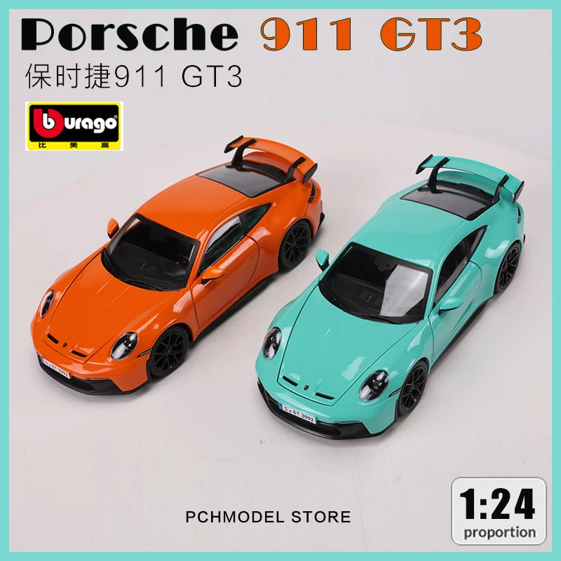 

Bburago 1:24 Porsche 911 GT3 Racing Edition Die Casting Alloy Car Model Art Deco Collection Toy Tools Gift Factory