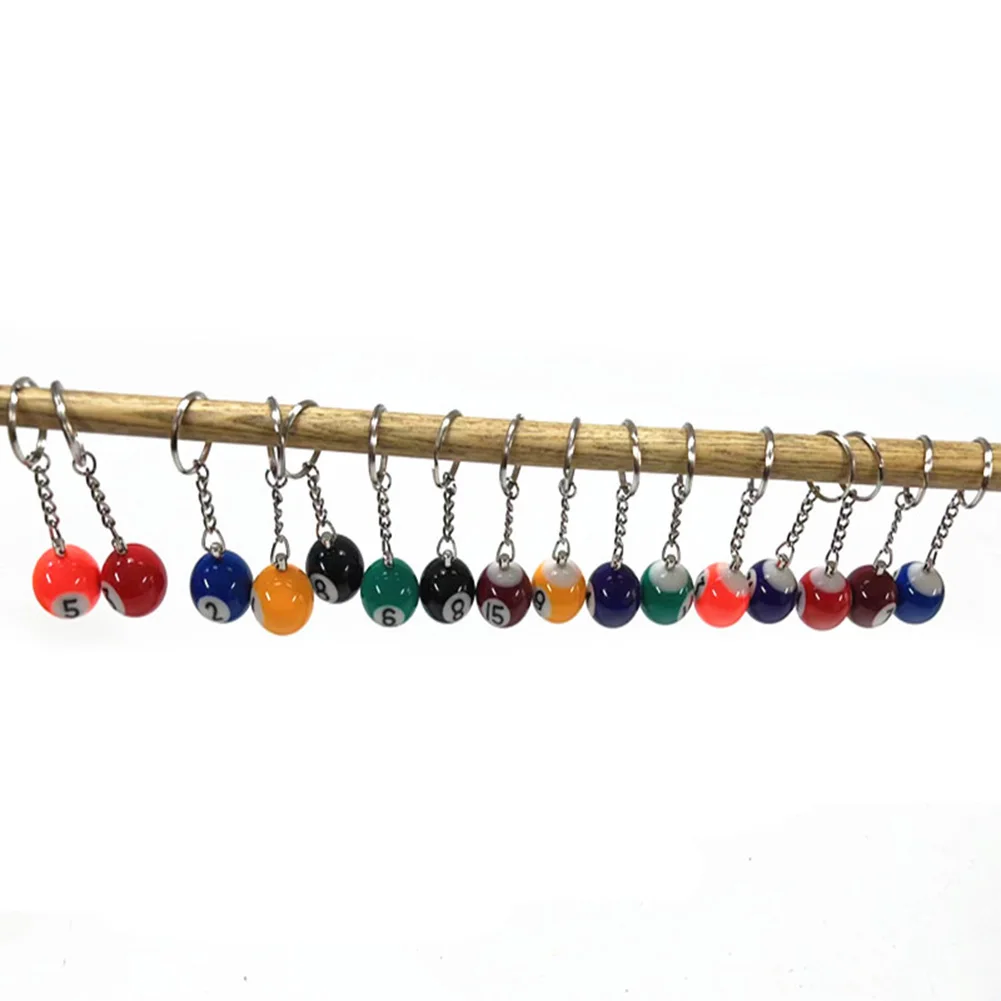 

Part KeyChain Gift Professional Resin Ball Key Billiard Ball Easy To Wear Functional Small Snooker Accessories