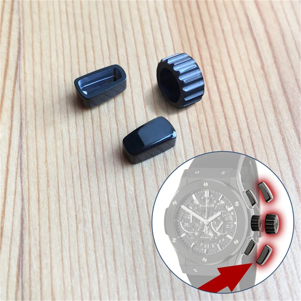 Tappo A Pulsante In Acciaio Invece In Ceramica Per Hub Hublot Classic Fusion Chronograph 521 Watch Pusher Cover Parts