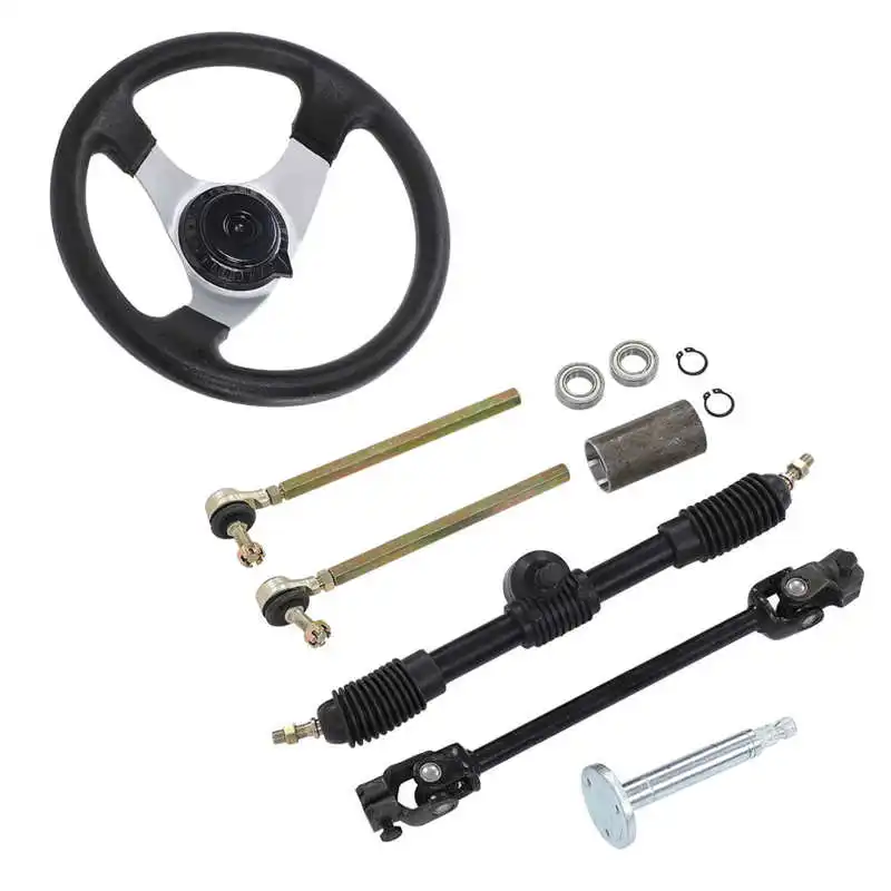 Go Kart Steering Wheel Assembly Set Adjustable 300mm/11.8in Diameter fit for 150cc‑250cc Engines |