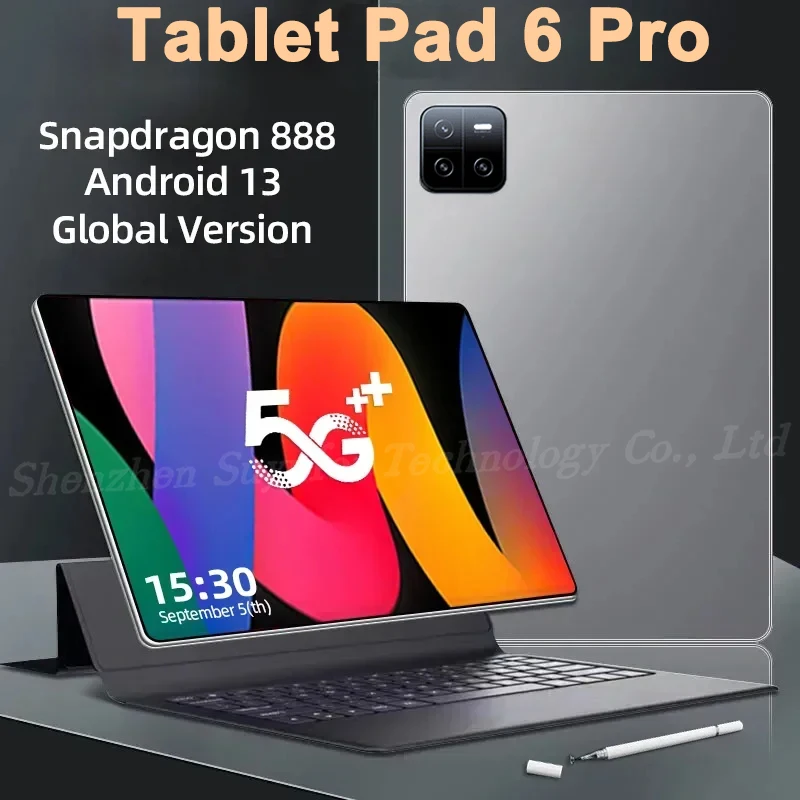 

2024 Original Global Version Tablet Android Pad 6 Pro Snapdragon 888 16GB+512GB Tablets PC 5G Dual SIM Card or WIFI HD 4K Mi Tab