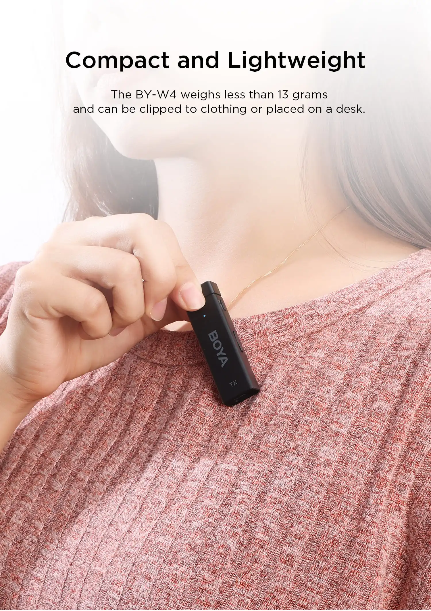 BOYA BY-W4 4-Channel Wireless Lavalier Lapel Microphone for iPhone Camera Samartphone Video Recording Podcast YouTube Streaming